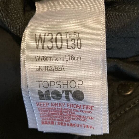 TopShop black High Rise jeans Size 30 - Picture 4 of 6